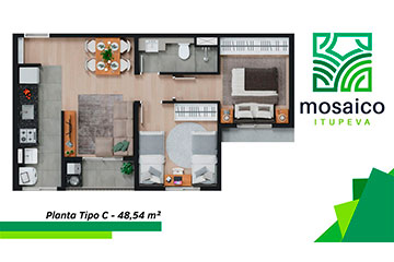 Plantas - Residencial Mosaico Itupeva - Lançamento